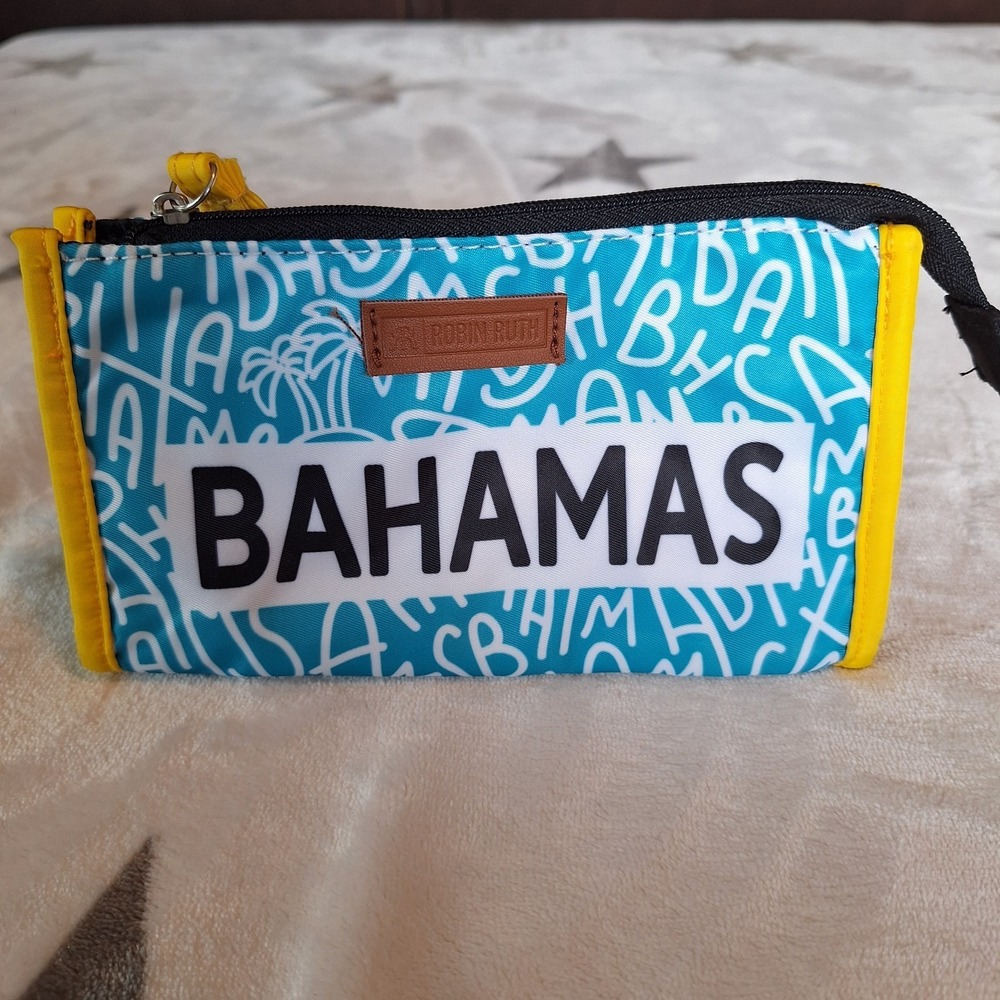 Robin Ruth Bahamas Zipper Pouch Traveling Vacation Change Bills ID Holder